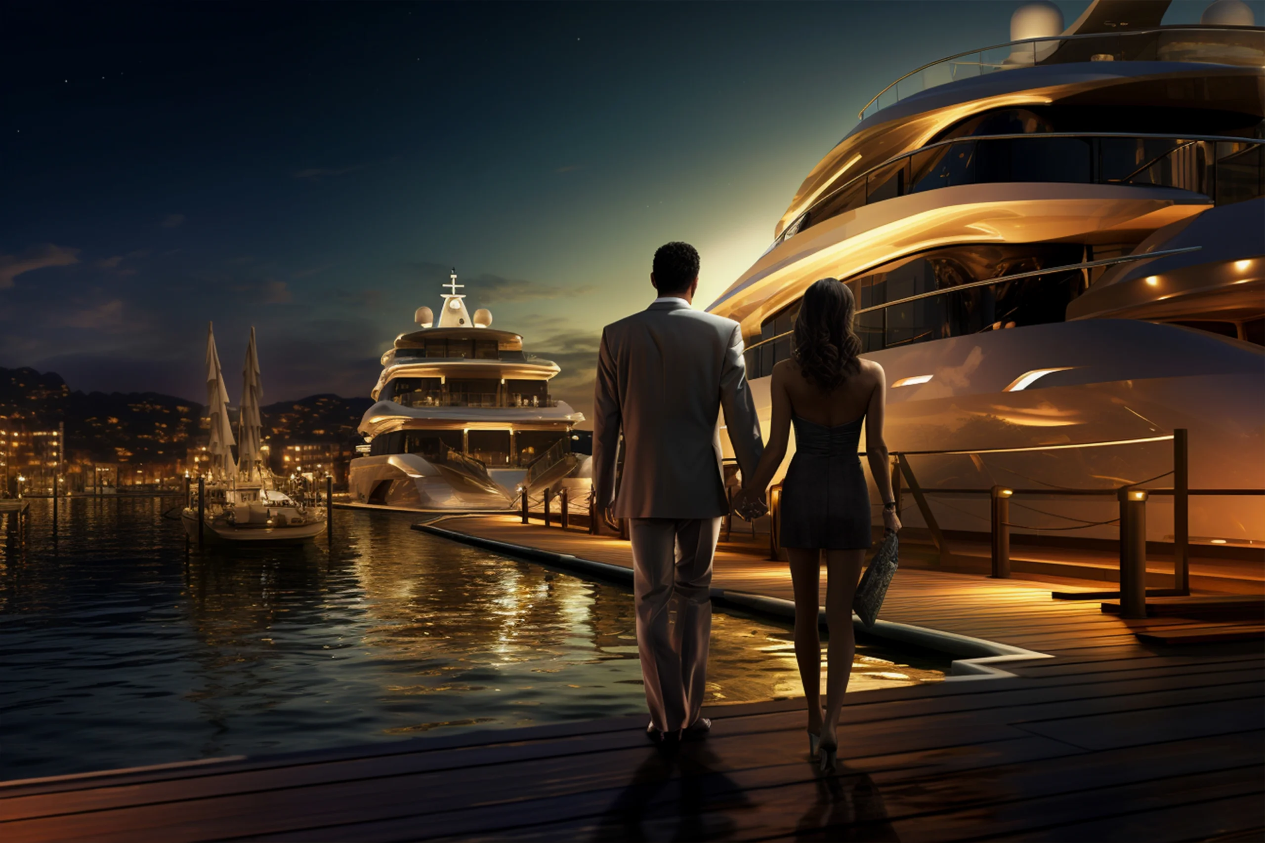 elite-wealthy-couple-walks-slowly-past-marina-their-luxury-yacht